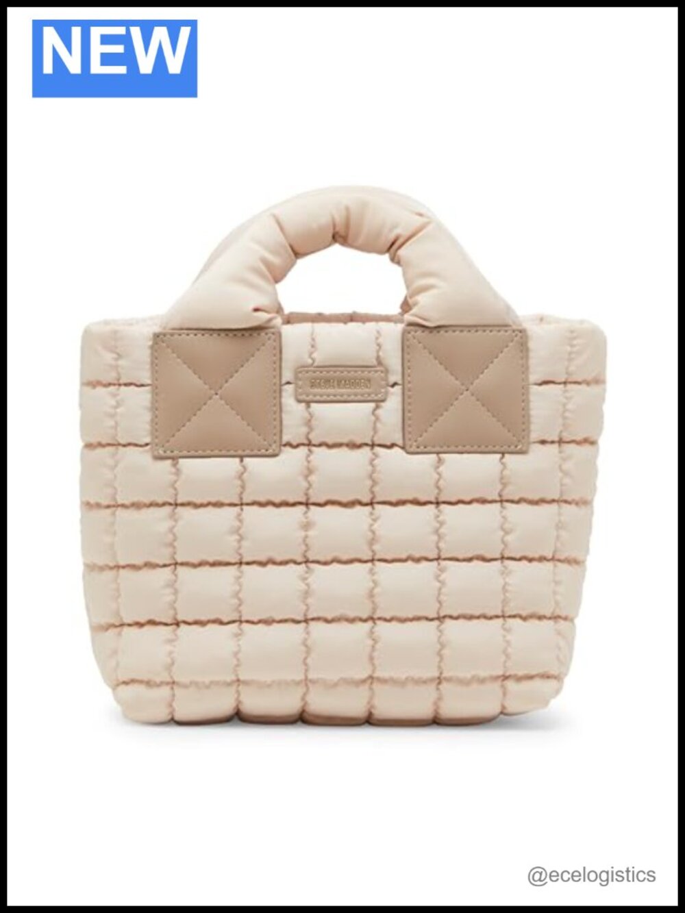 Nylon Box Crossbody Bag with Adjustable Strap and Top Handles